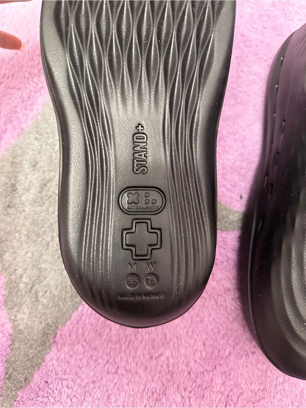 STAND+ Black Slip-On Work Clogs